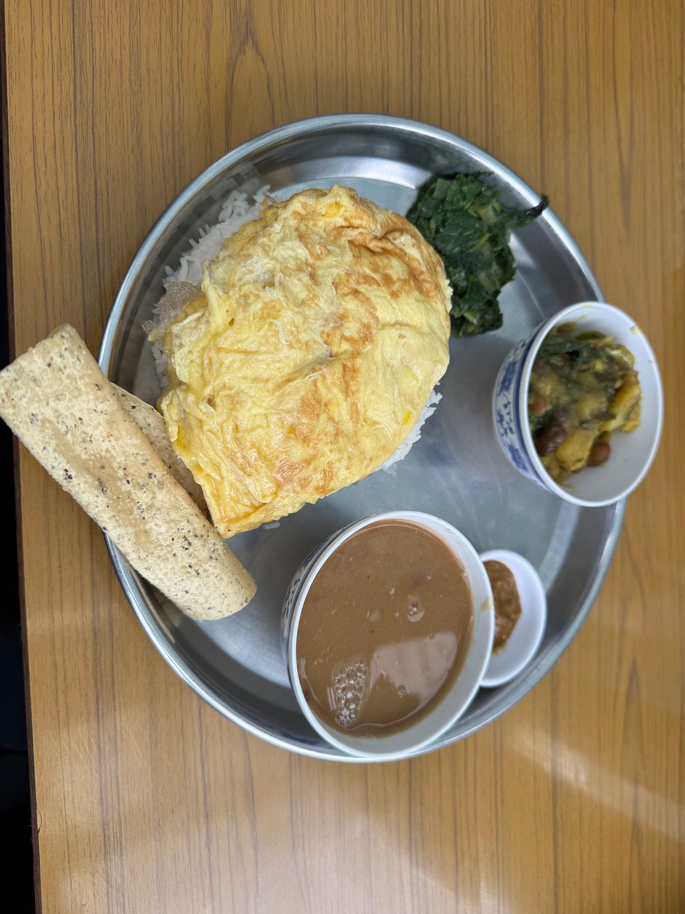 A hot meal along the way.